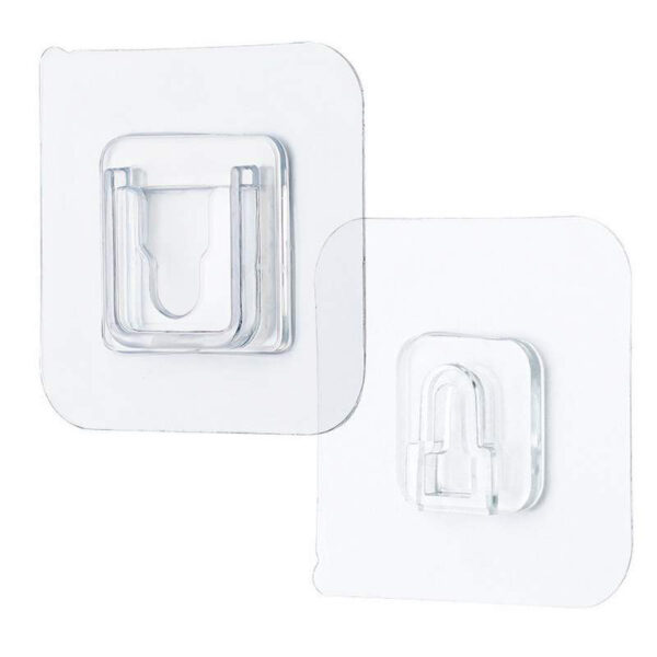 Hanging Hooks Transparent Strong Self Adhesive Door Wall Hangers Hooks Suction
